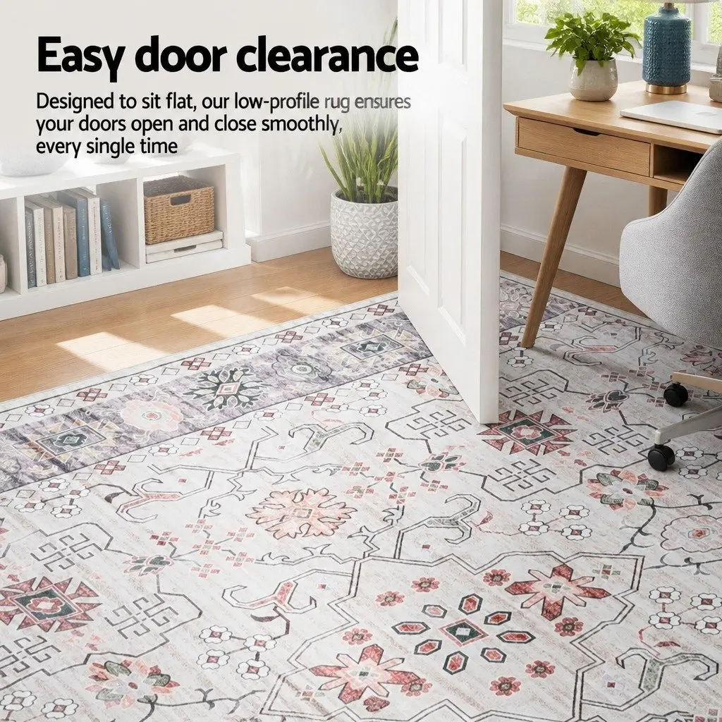 Floor Rug 240x340cm Large Area Rug Geometric Design Machine Washable Living