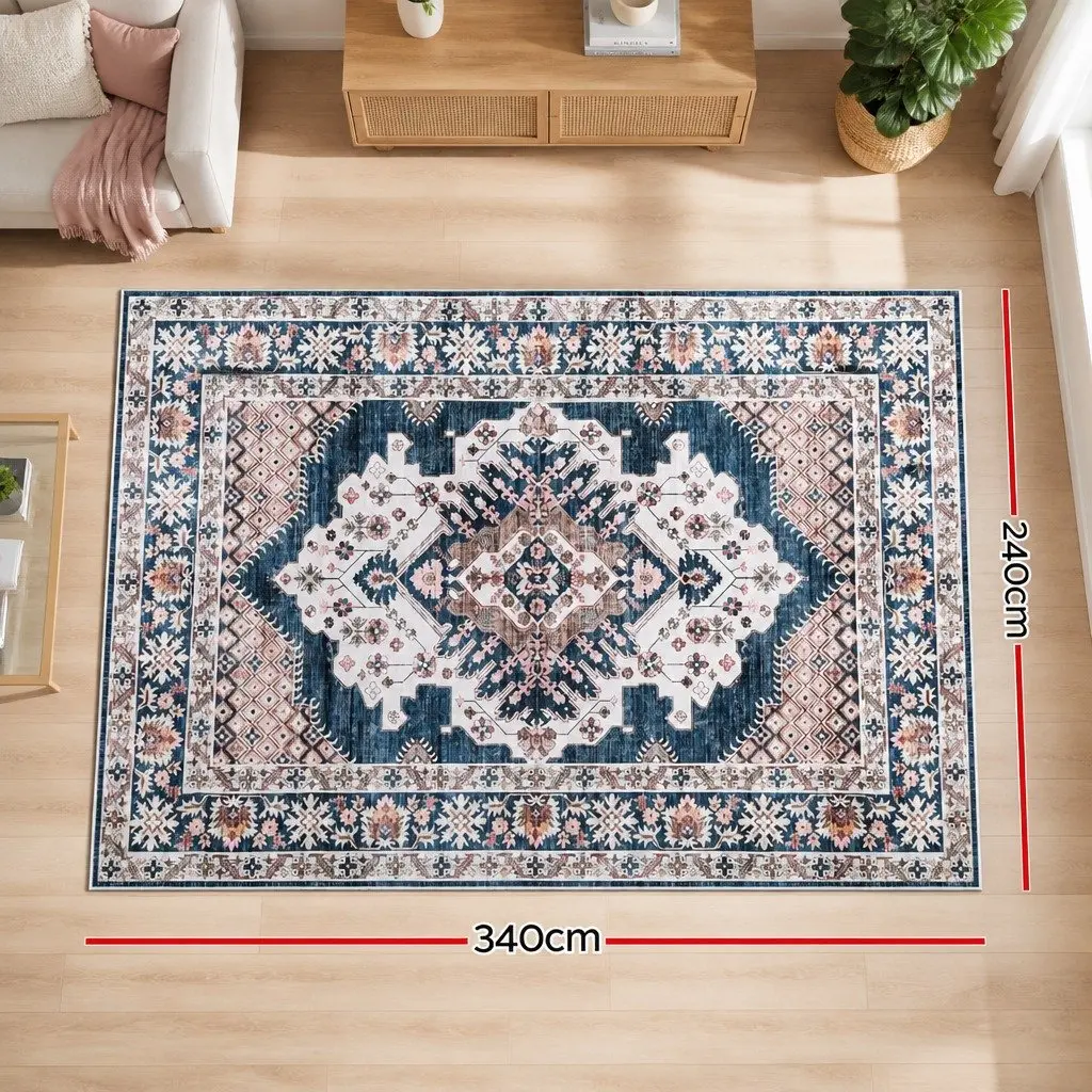 Large Floor Rug 240x340cm Washable Persian Area Rug Living Room Bedroom Carpet