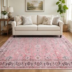 160x230cm Soft Polyester Vintage Floral Rug