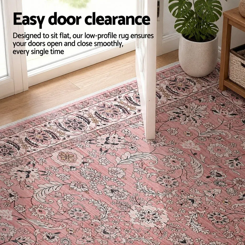 Floor Rug 240X340cm Large Washable Area Rug Vintage Floral Living Room Bedroom