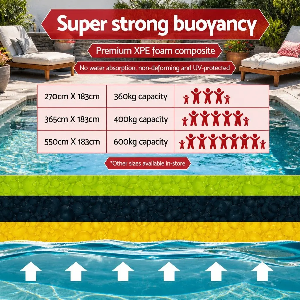 Floating Water Mat Orange 3.5x1.8m XPE Foam Pad with Strong Buoyancy for Pool Beach Lake Activities