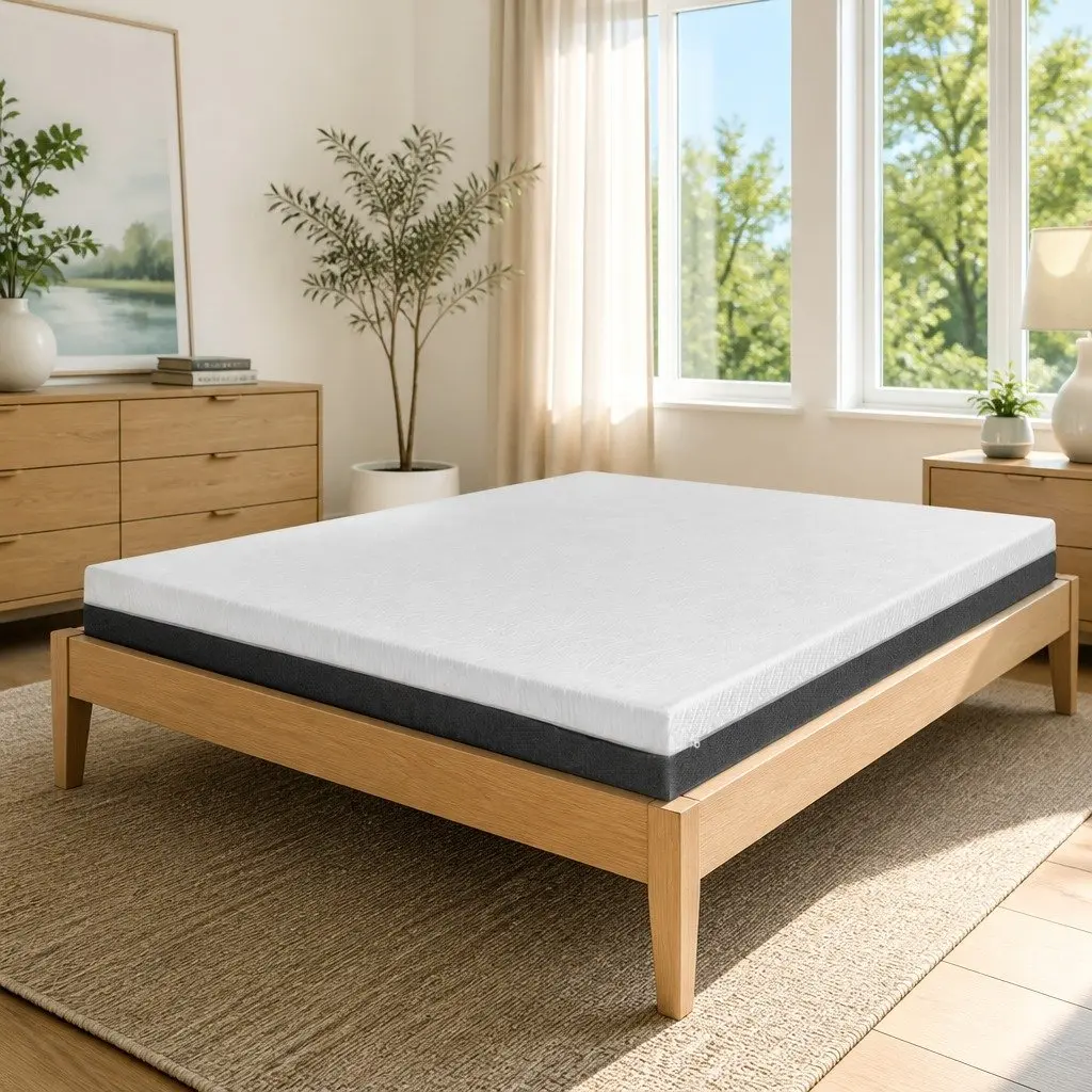 Memory Foam Mattress Queen White 15cm Cooling Gel Dual Firmness Multi-Layer Support