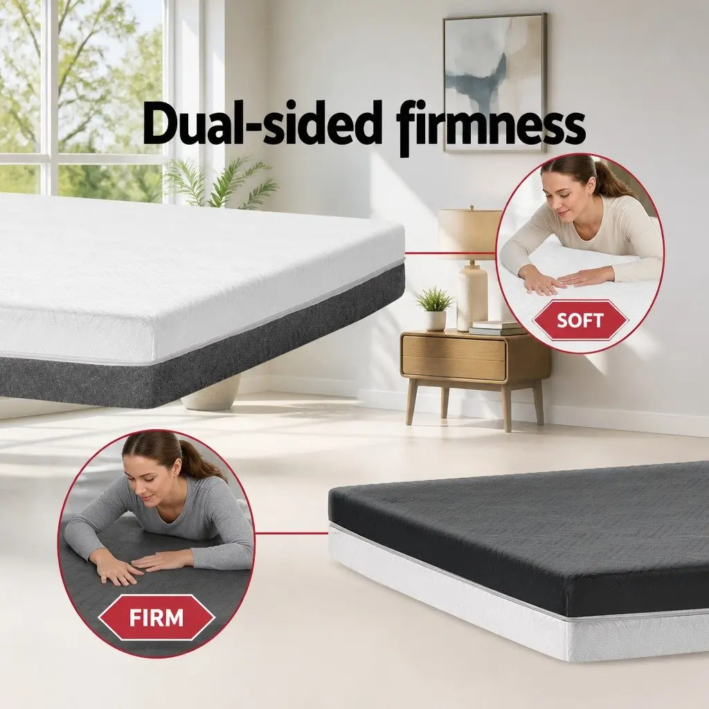 Memory Foam Mattress White Single 15cm Cool Gel Pressure Relief Supportive Bedding