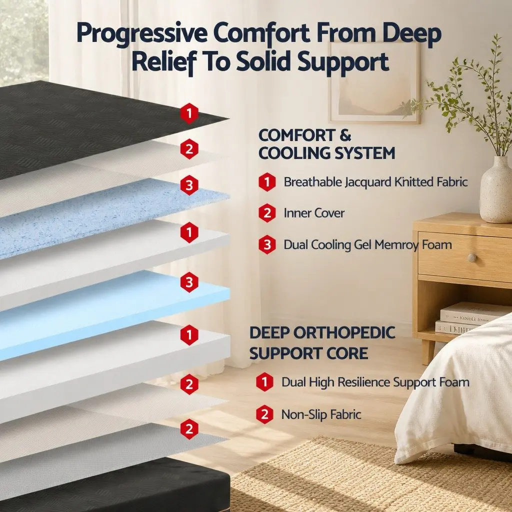 30cm Cooling Gel Memory Foam Mattress