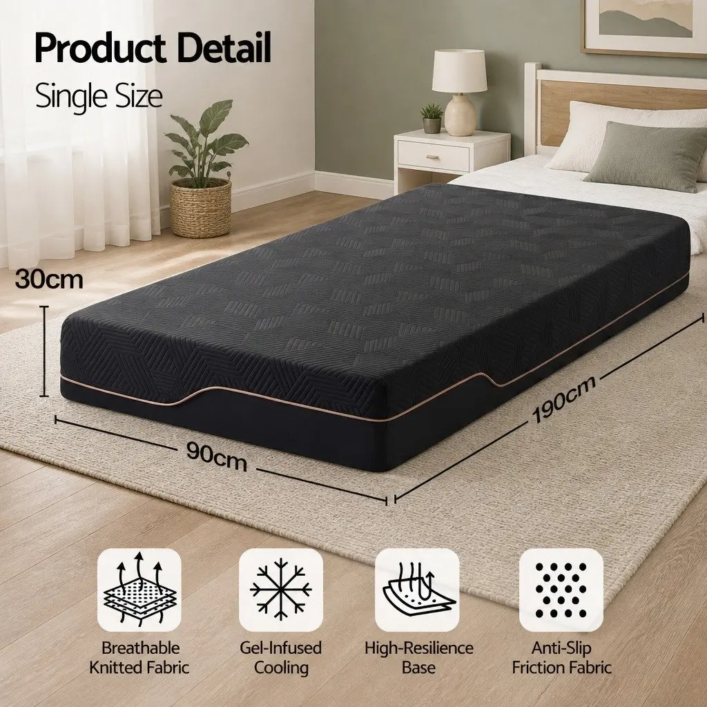 30cm Cooling Gel Memory Foam Mattress
