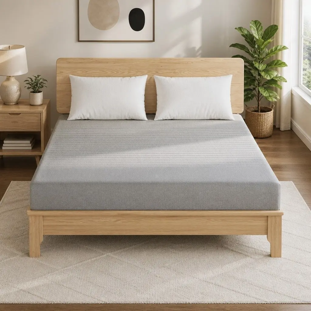 Memory Foam Mattress Charcoal Double 15cm Cool Gel Infused 7-Zone Bamboo Cover Washable Non-Spring Medium Firm