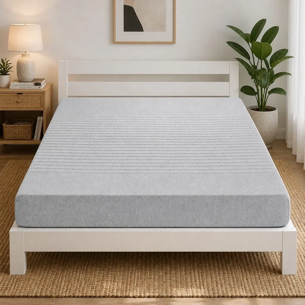 Memory Foam Mattress Charcoal Double 15cm Cool Gel Infused 7-Zone Bamboo Cover Washable Non-Spring Medium Firm