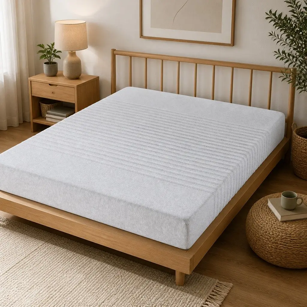 Single Mattress Grey 15cm Memory Foam Cool Gel 7-Zone Support Bamboo Cover