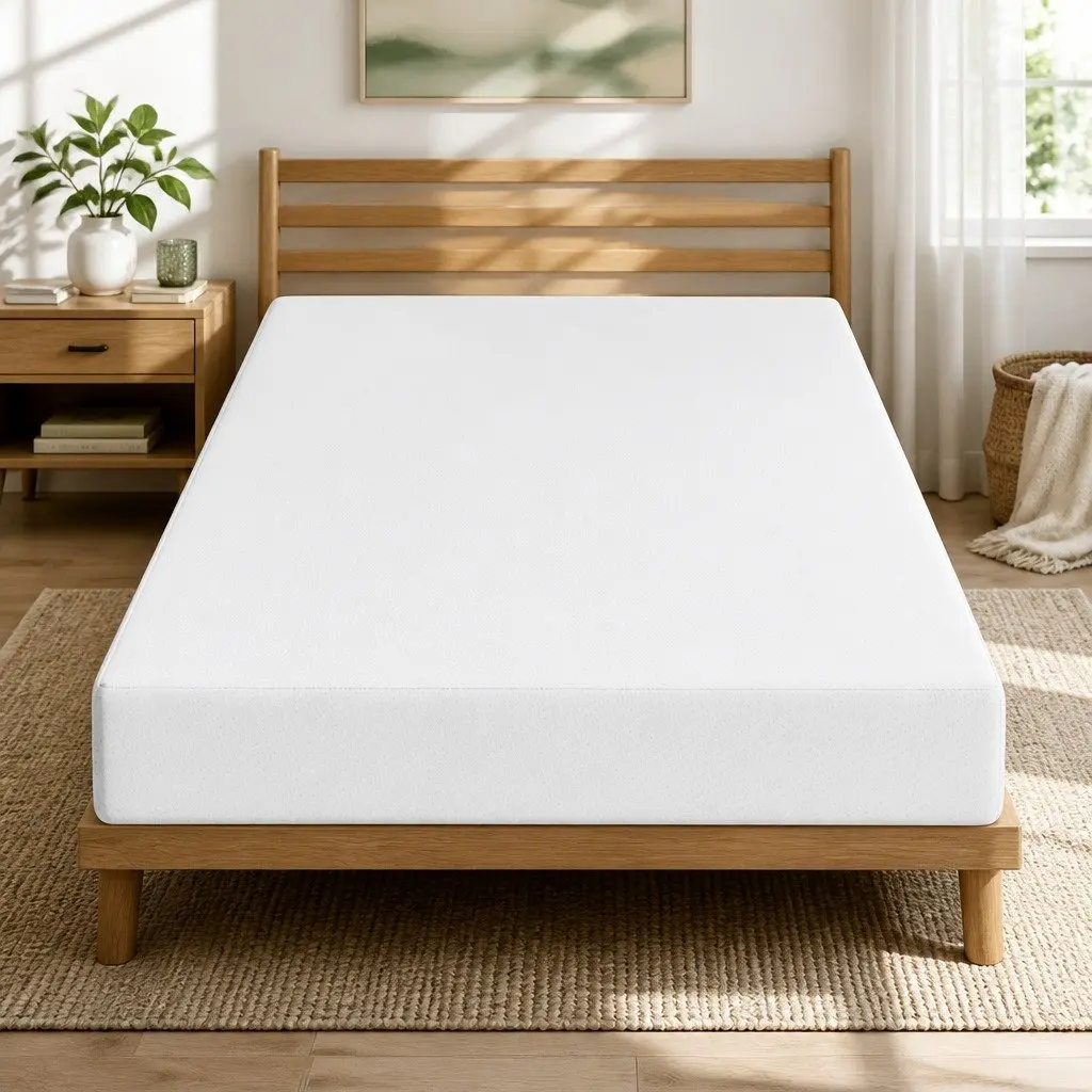 King Single Mattress White 20cm Memory Foam Non-Spring Adaptive Comfort Support