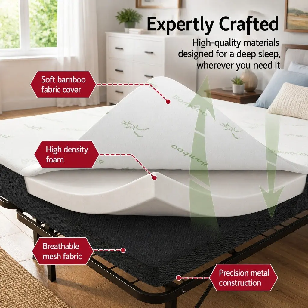 Folding Bed with Mattress Included