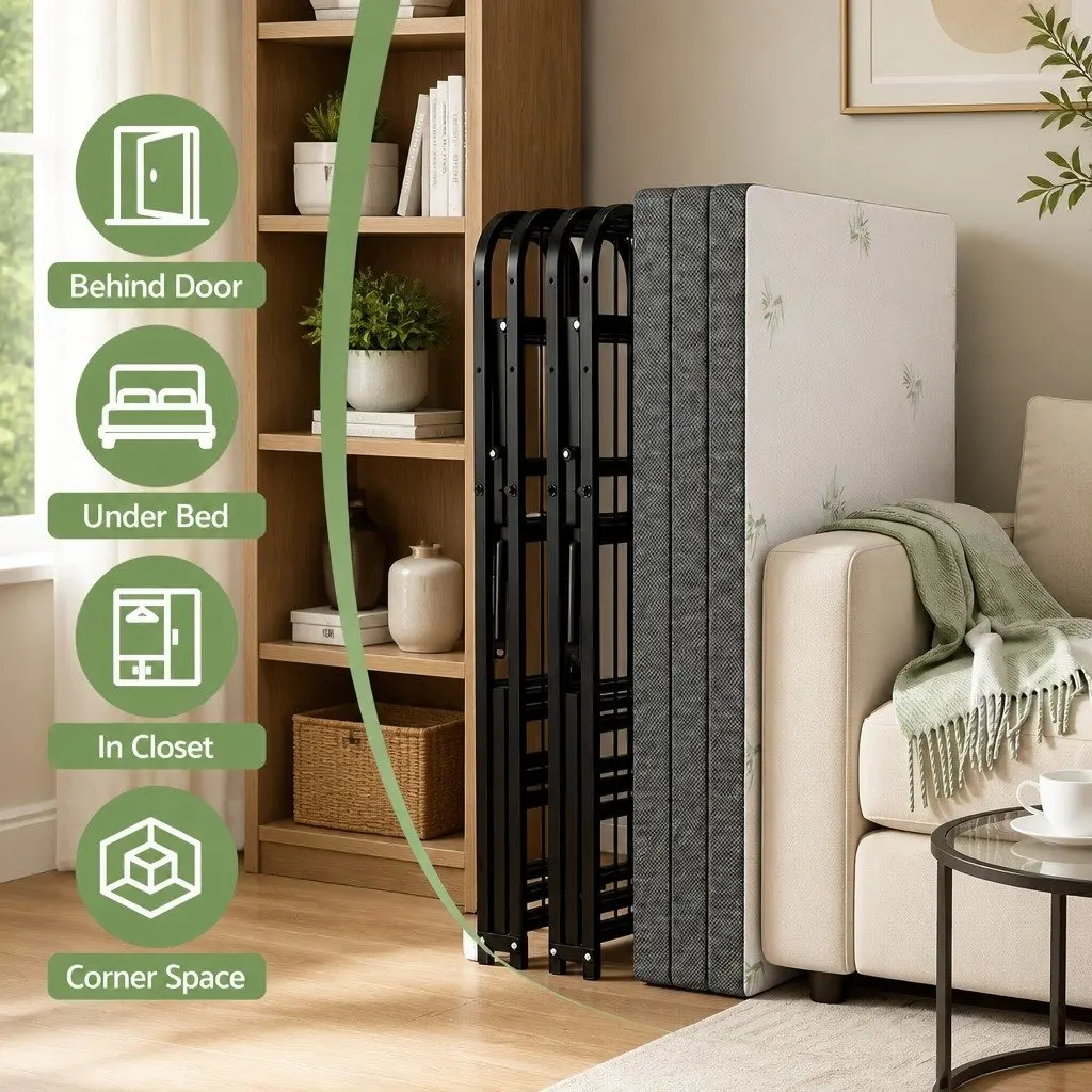 Folding Bed with Mattress Included