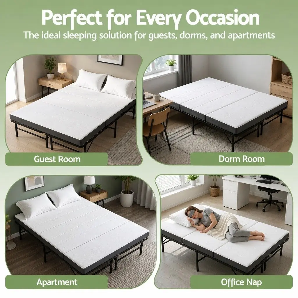 Folding Bed with Mattress Included