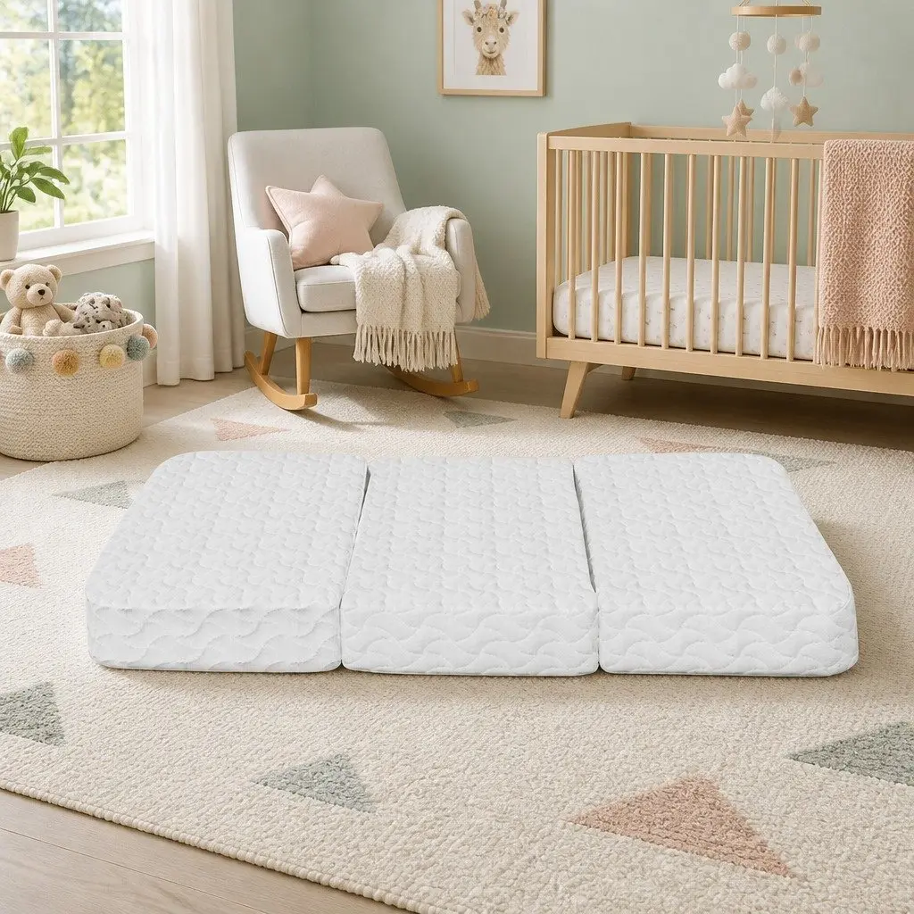 Foldable Foam Cot Mattress Portable Baby Toddler Bed Cool Gel Memory Folding