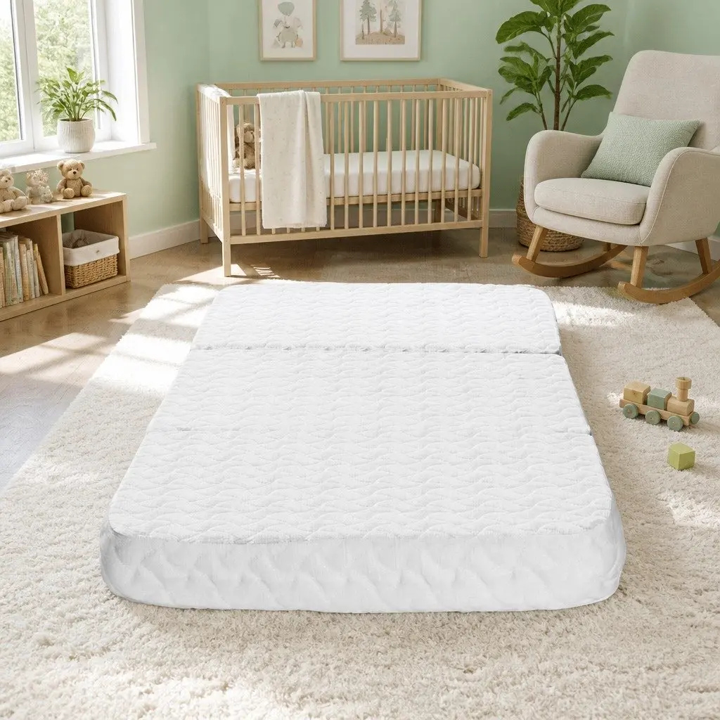 Foldable Foam Cot Mattress Portable Baby Toddler Bed Cool Gel Memory Folding