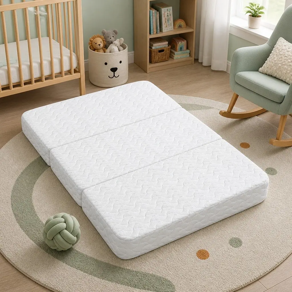 Foldable Foam Cot Mattress Portable Baby Toddler Bed Cool Gel Memory Folding