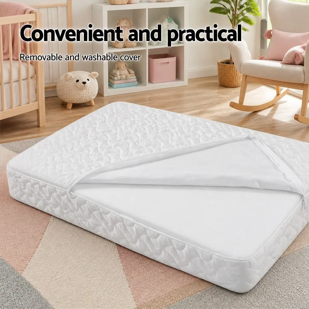 Foldable Foam Cot Bed Mattress White 3-Fold Portable Lightweight Baby Sleep Mat