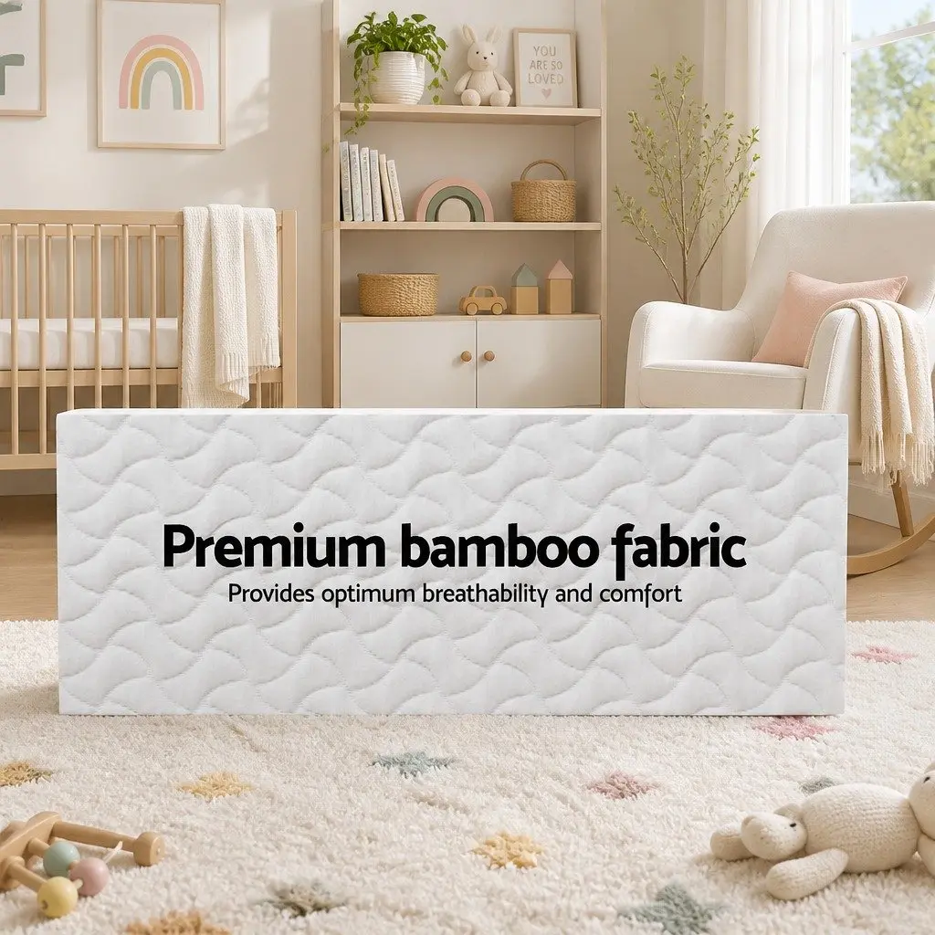 Foldable Foam Cot Bed Mattress White 3-Fold Portable Lightweight Baby Sleep Mat
