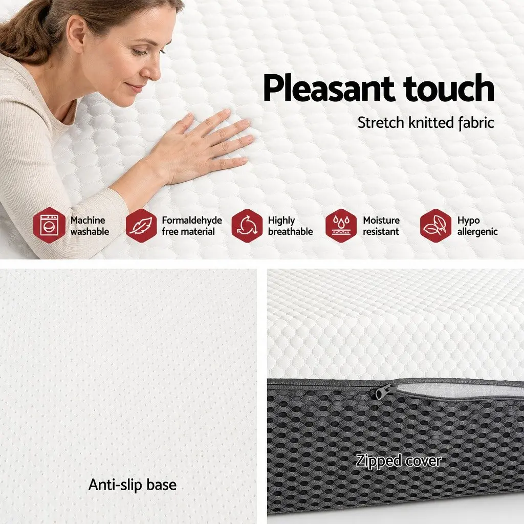 Memory Foam Mattress White Double Queen Size Cool Gel Pressure Relief Non Spring Bed