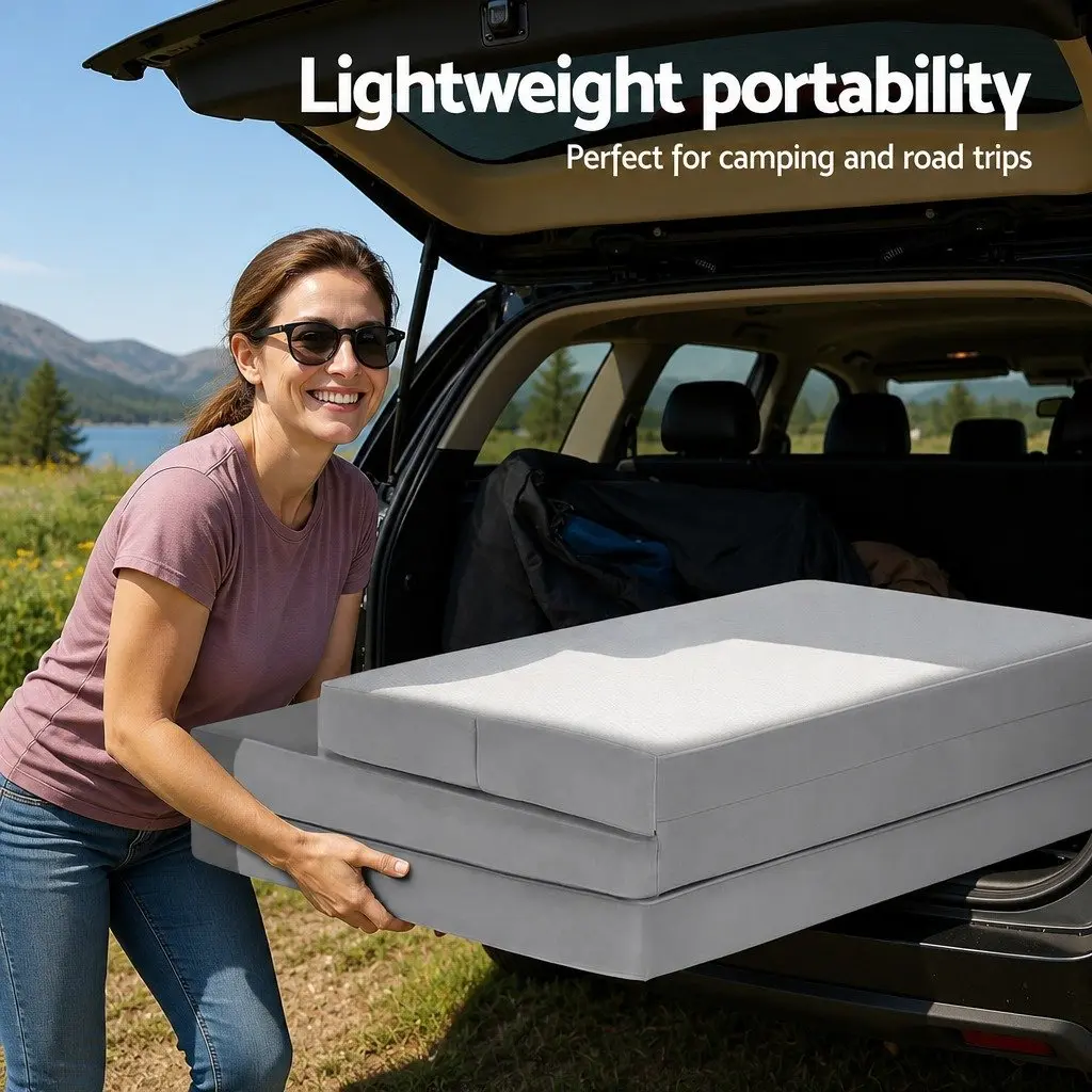 Foldable Mattress with Pillow for Easy Sleeping