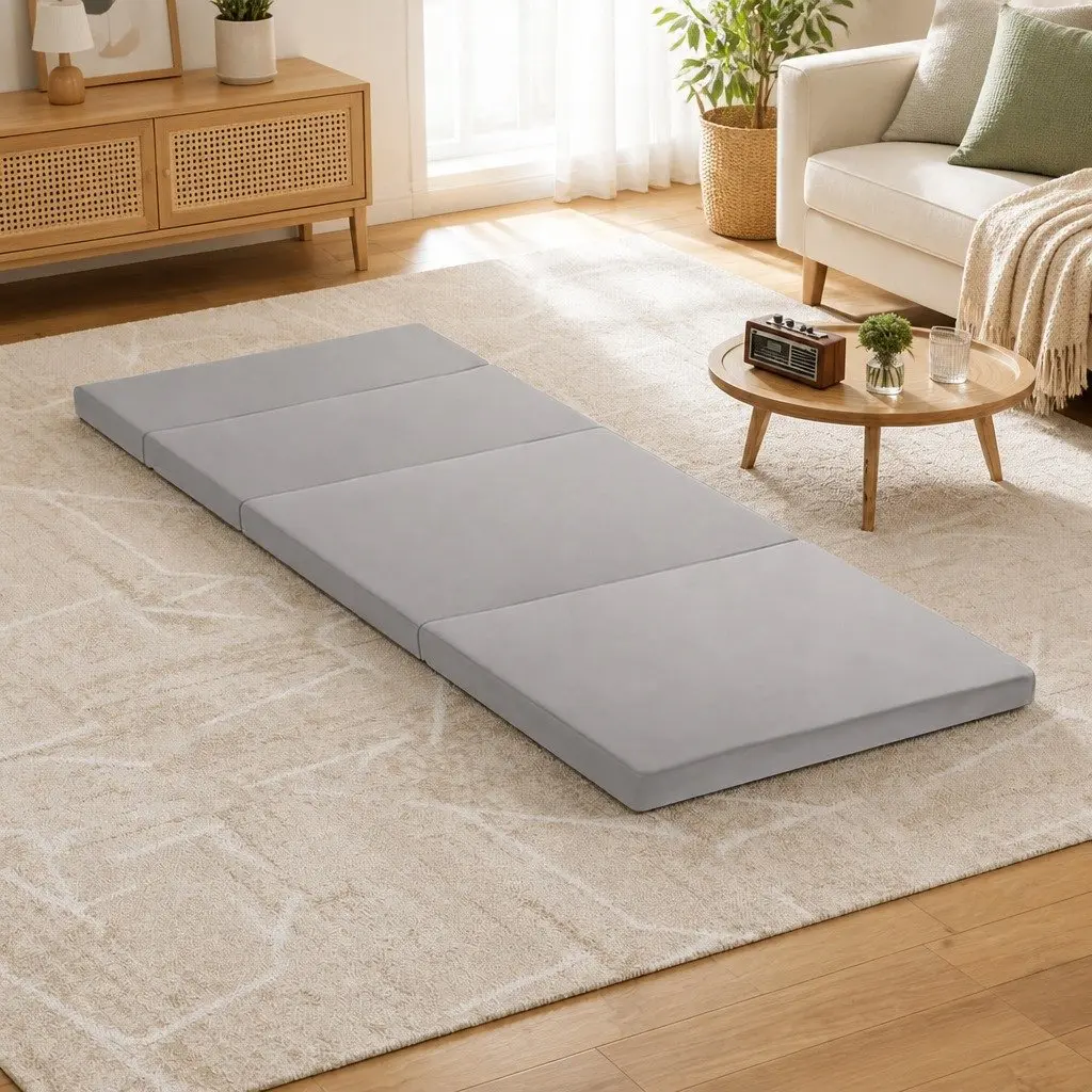Foldable Mattress with Pillow for Easy Sleeping