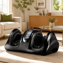 Foot Massager Shiatsu Electric Kneading Roller Remote Control Black