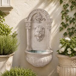 Compact and Stylish Solar Wall Fountain for Your Garden