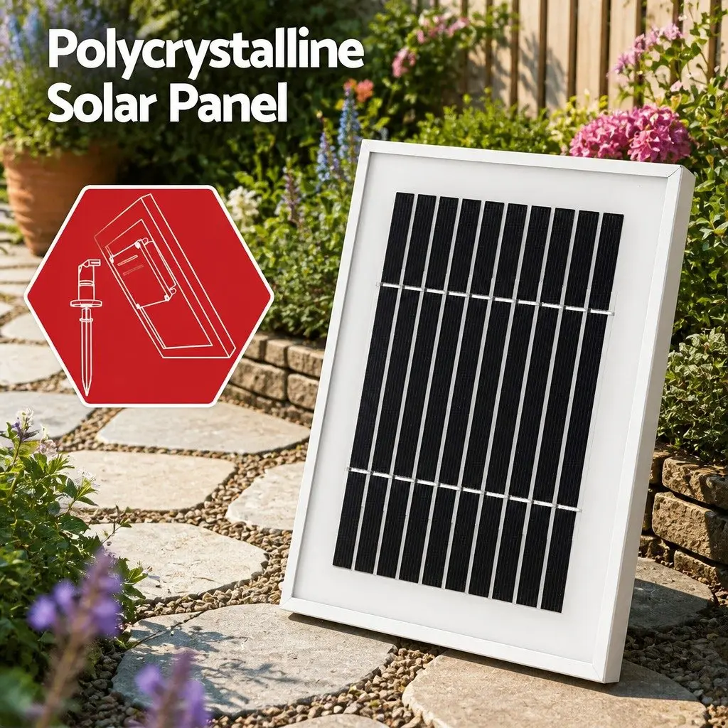 Solar Wall Mount Garden Fountain Lion Cascading Water Feature 77CM Beige Patio