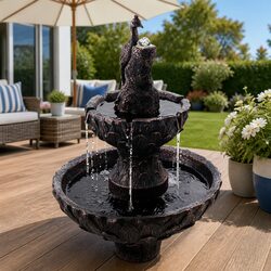 Compact and Stylish Solar Fountain Bird Bath 106CM