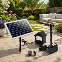 Compact Solar Pond Pump with Adjustable Features