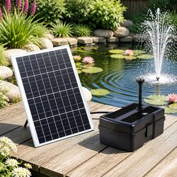 Concise Solar Submersible Fountain Pump with Power