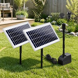 Compact Solar Pond Pump Fountain Kit for Easy Setup