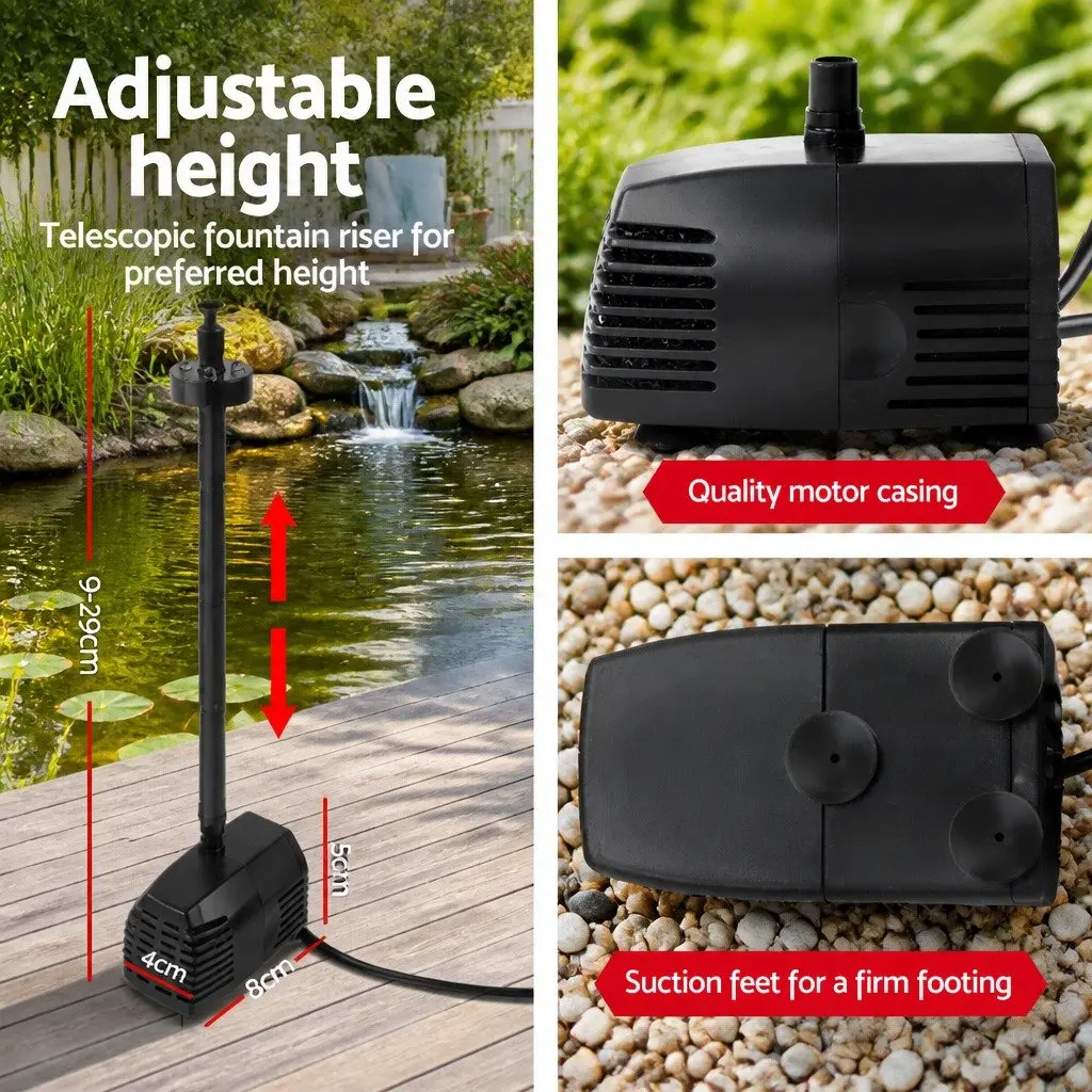 Solar Fountain Pump Kit with LED Lights 4FT