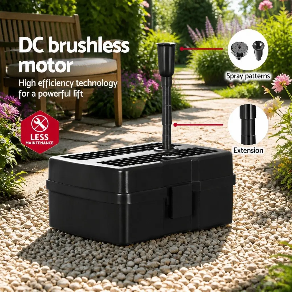Solar Pond Pump with Filter Box for Gardens