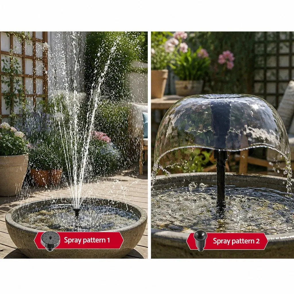 Solar Pond Pump Submersible Fountain Kit 9.8FT Water Feature Garden Patio