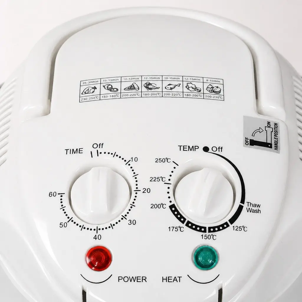 Air Fryer Convection Oven White 17L Large Capacity Oil-Free Cooking Timer