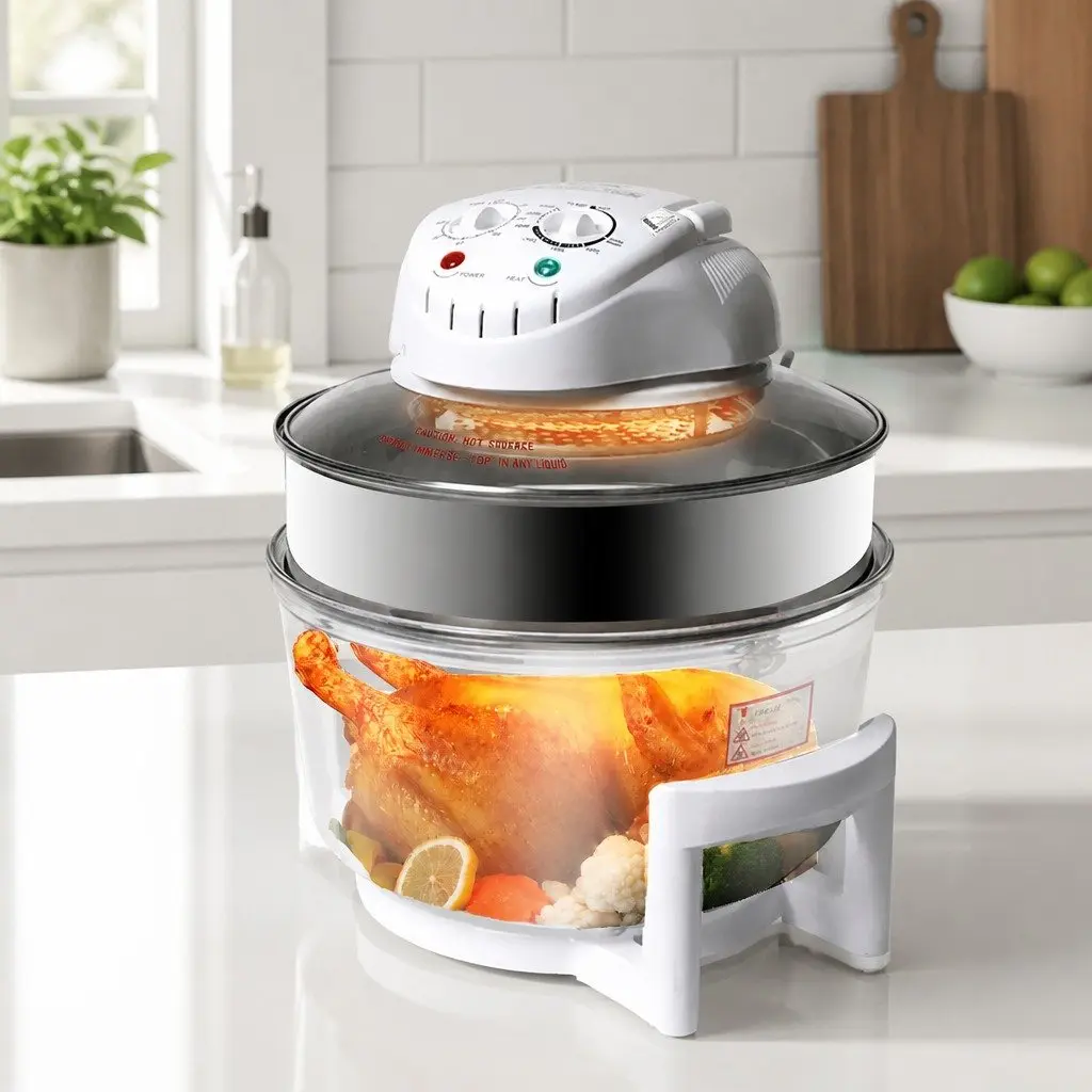 Air Fryer Convection Oven White 17L Large Capacity Oil-Free Cooking Timer