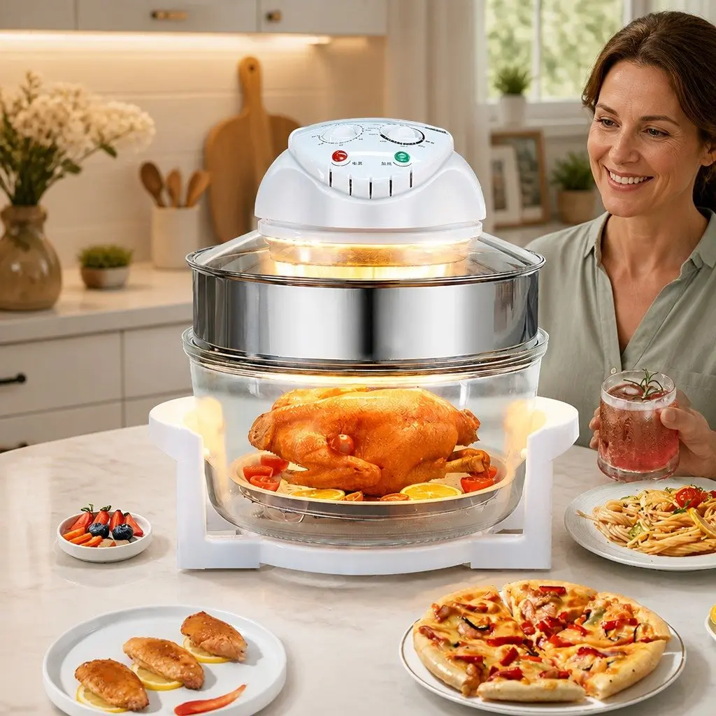 Air Fryer Convection Oven White 17L Large Capacity Oil-Free Cooking Timer