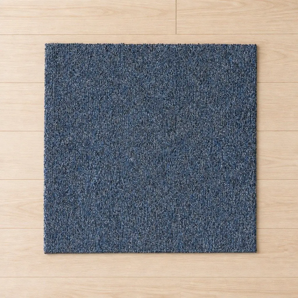 Carpet Tiles Blue 50cm x 50cm Heavy Duty Commercial Grade Self-Adhesive 20 Piece
