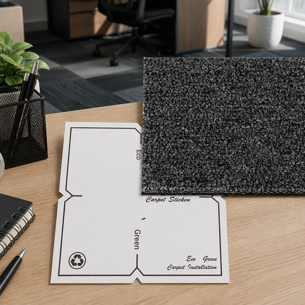 Carpet Tiles Grey 50cm Non-Slip Heavy Duty for Office Commercial Use