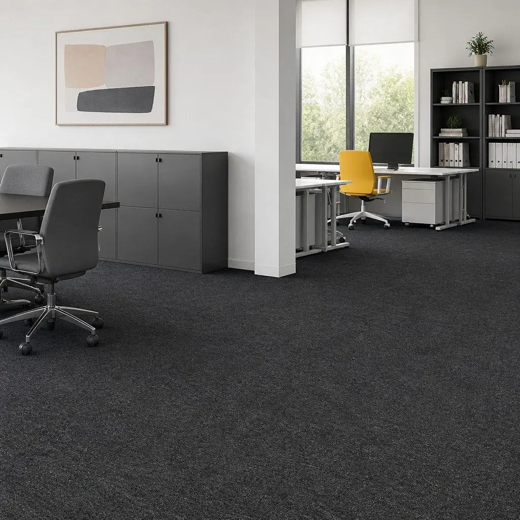 Carpet Tiles Grey 50cm Non-Slip Heavy Duty for Office Commercial Use