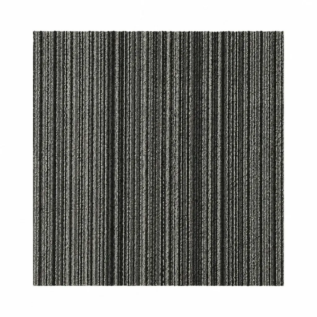 Carpet Tiles Black 50cm x 50cm Commercial Grade Heavy Duty Modular Flooring 20 Piece