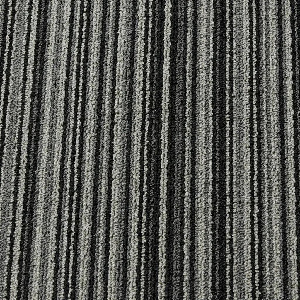 Carpet Tiles Black 50cm x 50cm Commercial Grade Heavy Duty Modular Flooring 20 Piece