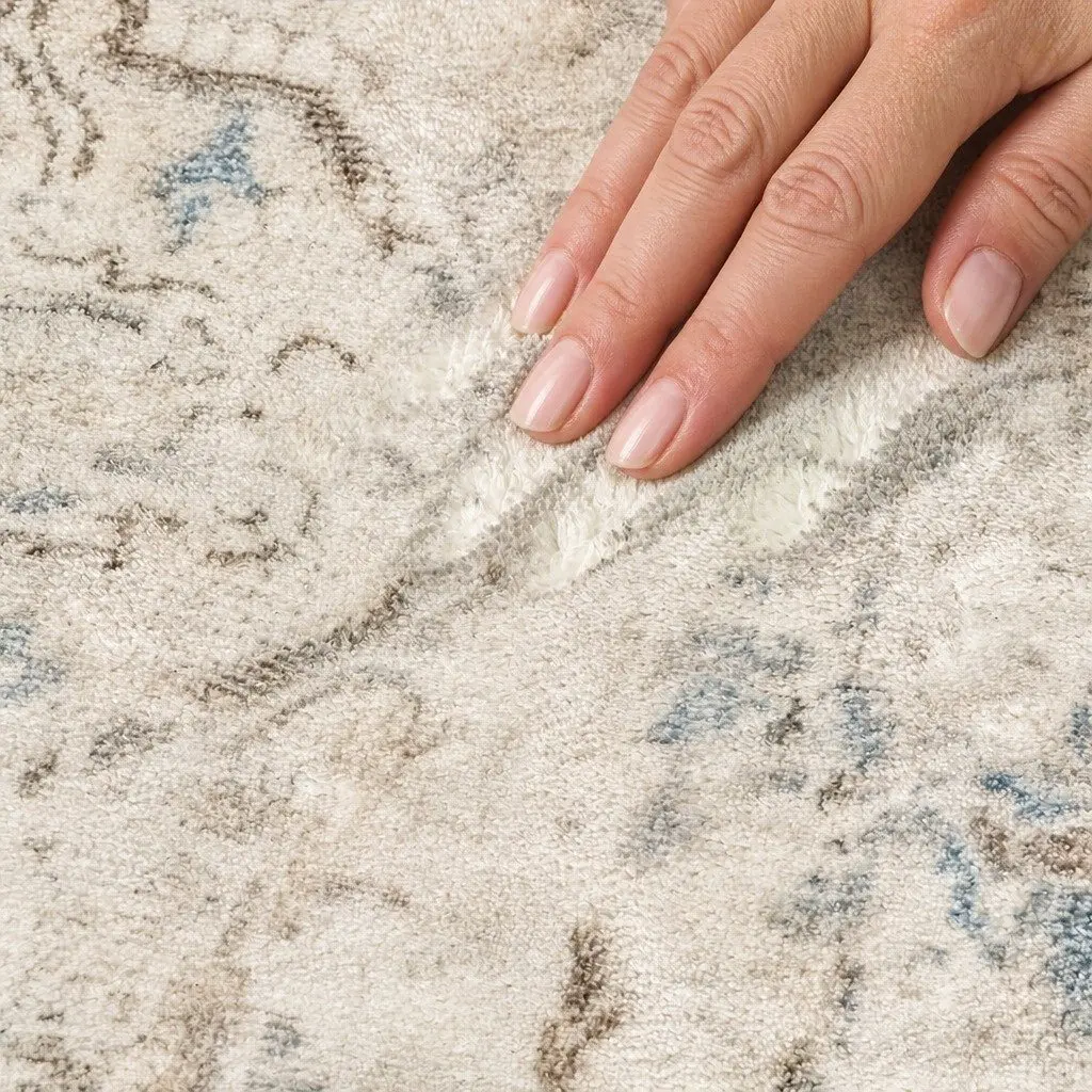Large Area Rug Distressed Pattern 200x230cm Rectangle Anti-slip Machine Washable