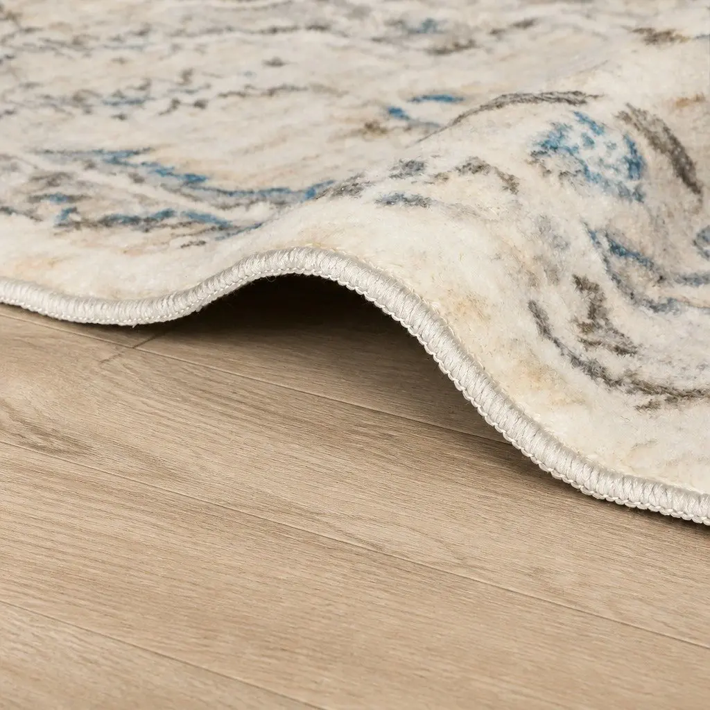 Large Area Rug Distressed Pattern 200x230cm Rectangle Anti-slip Machine Washable