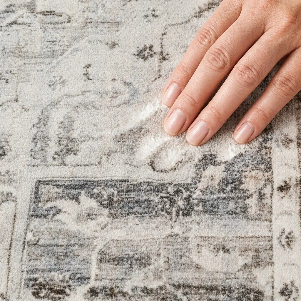 Large Area Rug Distressed Pattern 200x290cm Machine Washable Anti-slip