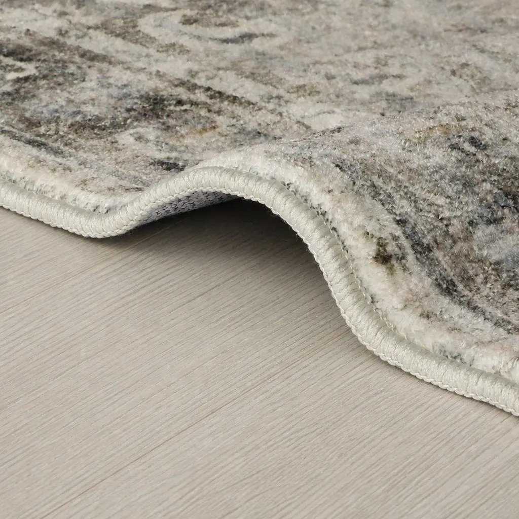 Large Area Rug Distressed Pattern 200x290cm Machine Washable Anti-slip