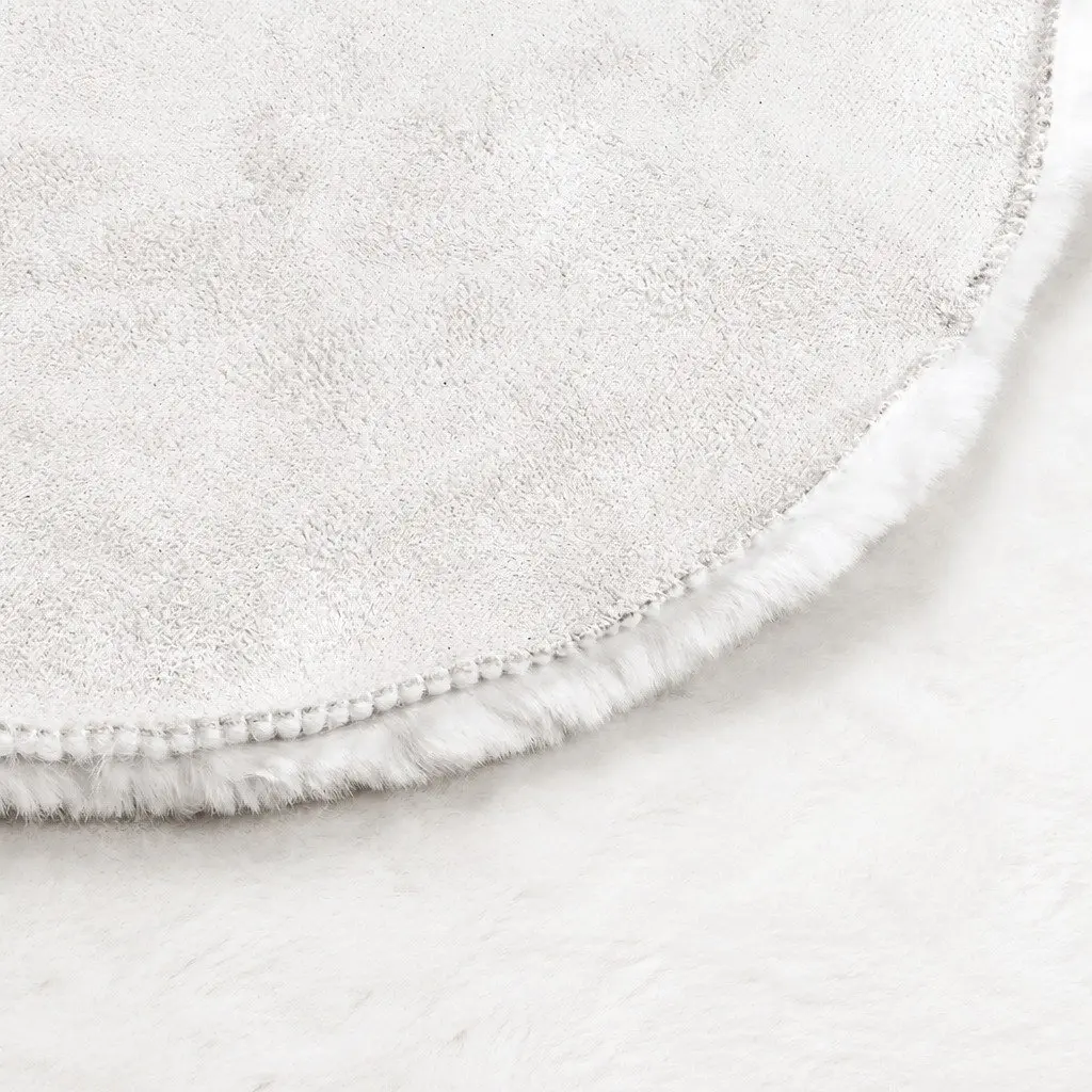 Rug White 80x200cm Cloud Soft Faux Fur Plush Surface Anti-slip Base