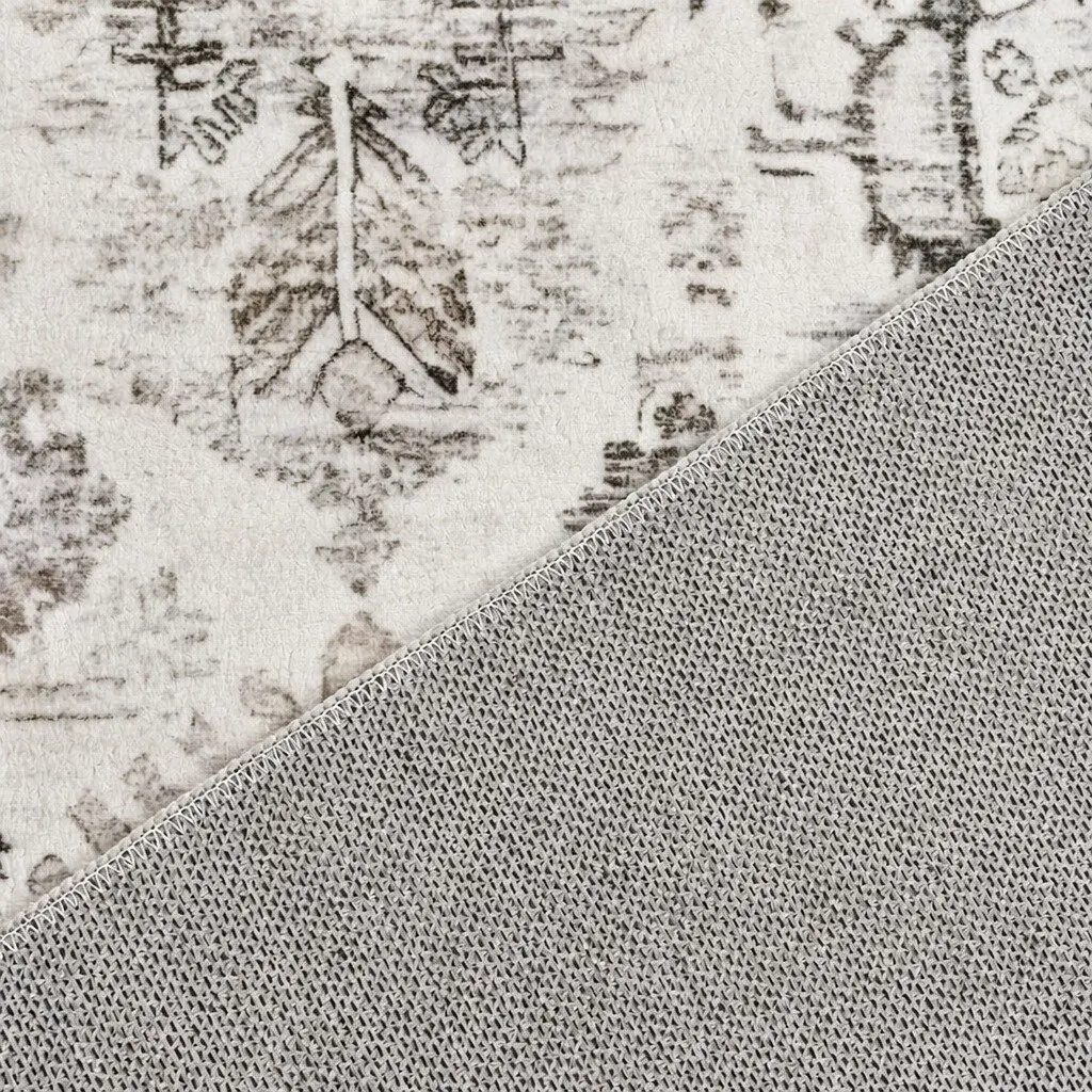 Rug Vintage 200x230cm Short Pile Washable Soft Plush Non Slip