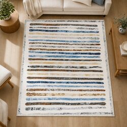 Concise Design: Stripe Washable Rug 200x230cm