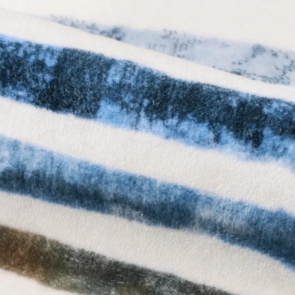 Rug Stripe Washable Soft Plush Non Slip 200x230cm